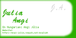 julia angi business card
