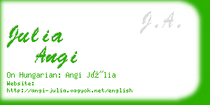 julia angi business card
